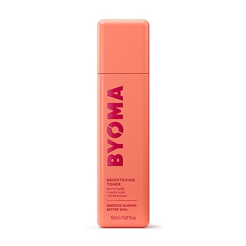 BYOMA Brightening Toner - Gently Exfoliating, Brightening Facial Toner with Lipids & Lactic Acid - Alcohol Free Toner - Brighten & Hydrate Skin - Barrier Repair Toner - 5.07 fl. oz