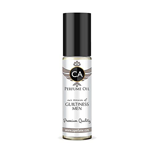CA Perfume Impression of Guiltiness Men For Men Replica Fragrance Body Oil Dupes Alcohol-Free Essential Aromatherapy Sample Travel Size Concentrated Long Lasting Attar Roll-On 0.3 Fl Oz/10ml