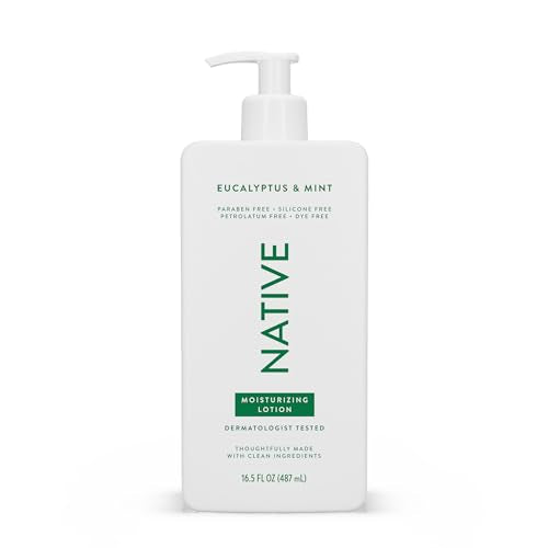 Native Body Lotion Contains Naturally Derived Plant-Based Moisturizers for Women and Men | Restores Dry Skin, Eucalyptus & Mint, 16.5 fl oz
