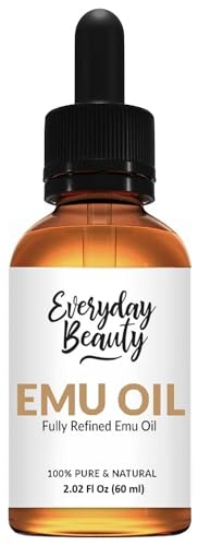 Pure Australian Emu Oil - All Natural 6X Refined for Face, Skin and Hair - Highly Effective Hydration for Sensitive Skin & Hair Growth Perfect for Scars & Blemishes - 2.02 Fl Oz Glass Bottle & Dropper