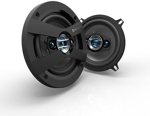Scosche HD5254 - High-Performance 5.25" 4-Way Full Range Car Door Speakers Set for Enhanced Car Audio Experience - 160 Watts Max - Fits Most 5 1/4" Factory Locations - 1 Pair