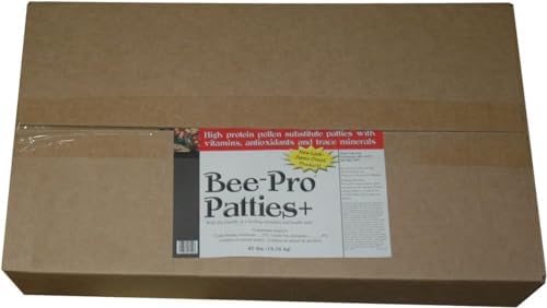 Mann Lake Bee-Pro Patties, Enhanced with Pro Health Digestive Aid, Boosts Brood Production, Protein Pollen Substitute, 40 Lbs
