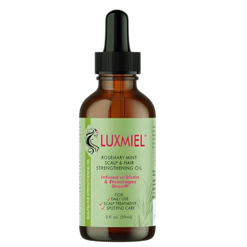 Rosemary Essential Oil for Hair Growth, 100% Pure Organic Rosemary Mint Scalp & Hair Strengthening Oil for Eyebrow and Eyelash, Nourishes, Improves Blood Circulation, Rid of Itchy 60ml - 2 Oz