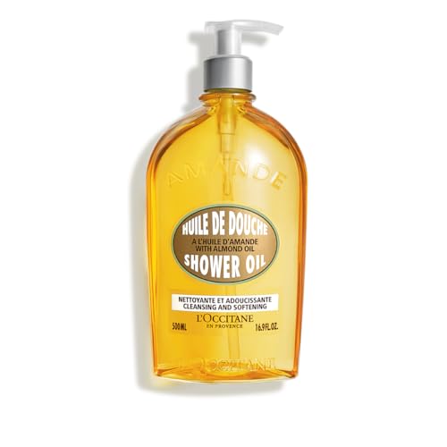L'Occitane Cleansing & Softening Almond Shower Oil: Oil-to-Milky Lather, Softer Skin, Smooth Skin, Cleanse Without Drying, With Almond Oil