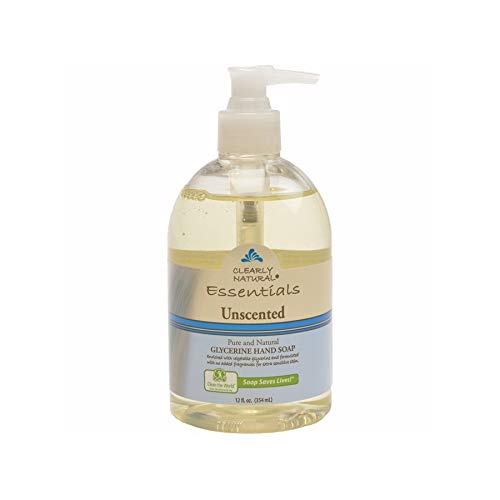 Clearly Natural Unscented Glycerine Liquid Hand Soap, Pure, Cruelty Free, 12 Ounce (Pack of 3)