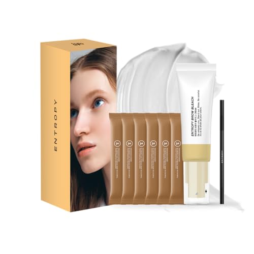ENTROPY Makeup Brow Bleach Kit, Gentle & Effective Eyebrow Lightening for All Brow Types, Quick 5-Minute Application, DIY Salon-Quality Results at Home, 6 Applications