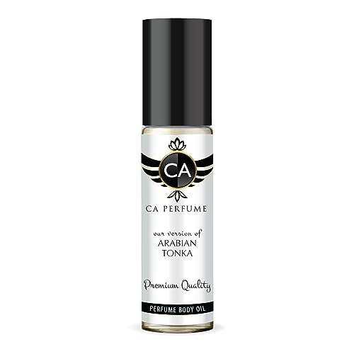 CA Perfume Impression of Arabian Tonka For Women & Men Replica Fragrance Body Oil Dupes Alcohol-Free Essential Aromatherapy Sample Travel Size Concentrated Long Lasting Attar Roll-On 0.3 Fl Oz/10ml
