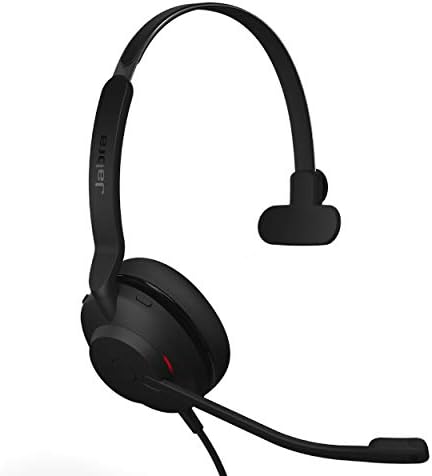 Jabra Evolve2 30 UC Wired Headset, USB-C, Mono, Black – Lightweight, Portable Telephone Headset with 2 Built-in Microphones – Work Headset with Superior Audio and Reliable Comfort (Renewed)