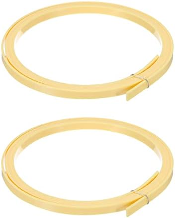 MECCANIXITY Plastic Binding Purfling Strip 1650x3x1.5mm Guitar Binding Edge Trim for Acoustic Classical Guitar Light Yellow 2 Pack