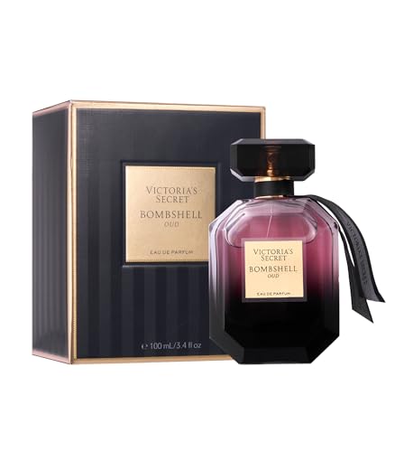 Victoria's Secret Bombshell Oud Eau de Parfum, Notes of Spice, Pink Saffron & Peony, Perfumes for Women (3.4 oz)