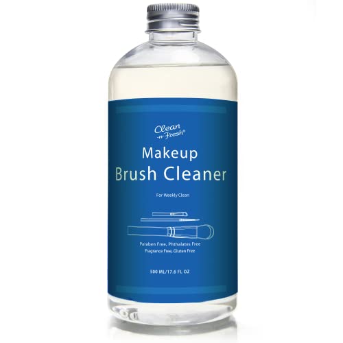 17.6 FL OZ Makeup Brush Cleaner for Brushes, Sponge and Puff,Deep Cleaning Washing Cleanser Shampoo