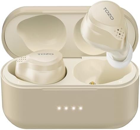 TOZO NC7 All-Function Hybrid Active Noise Cancelling Wireless Earbuds, Bluetooth 5.3 Headphones (Renewed)