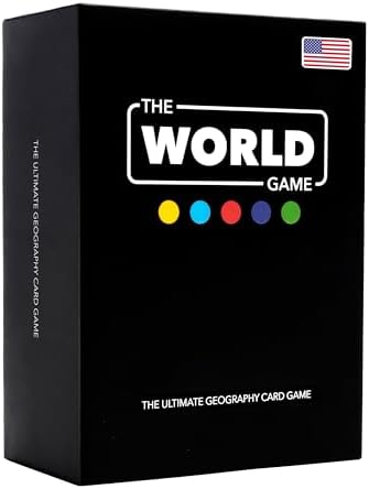 The World Game - Geography Card Game - Educational Games for Kids, Family and Adults - Cool Learning Gift Idea for Teenage Boys & Girls 8-12 with Map