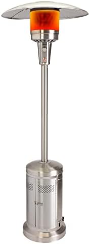 Cuisinart COH-300 Propane Push Start Ignition, 47,000 BTU Burner, Heats up to 200 sq. ft, 32" (L) x 85" (H), Stainless Steel Outdoor Patio Heater