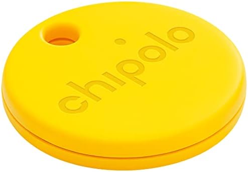 Chipolo ONE - Key Finder, Bluetooth Tracker for Keys, Backpack, Item Finder, Premium Features, Out of Range Alerts, Works with Chipolo app (iOS & Android Compatible) - Yellow