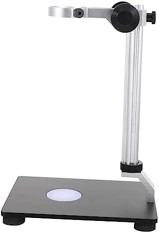 Gadpiparty 1pc Microscope Holder Industrial Camera Lift Stand with Microscope Platform Moving and Light Source