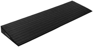 Threshold Ramp for Doorways 1.2" Rise- Odorless Indoor Entry Ramp- Non-Slip& Cuttable Handicap Ramp for Wheelchairs, Robot Vacuum Cleaners, Scooters, Strollers- Black- 1.2″Rise (31.5″×7.1″)