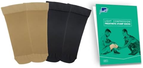 Prosthetic Stump Socks – AK, 1 PLY, Light Compression, Moisture Control, Sensitive Skin, Amputee Socks, Daily use, Breathable, Taiwan Excellence, 4 PCS