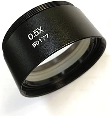 Microscope Observation WD287 WD177 0.5X 1.0X 2.0X Microscope Auxiliary Objective Lens for Zoom Stereo Trinocular Microscope Thread 48mm(0.5X)