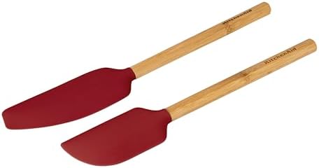 KitchenAid Bamboo Spatula Set, Empire Red, 2-Piece