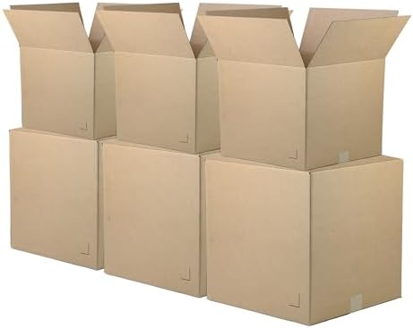 The Boxery Moving Boxes 10-Pack Medium | 18x14x12 inch Brown/Kraft Corrugated Cardboard Packing, Moving & Storage for Business/Home – Durable - Eco-Friendly, Recyclable - Made in the USA