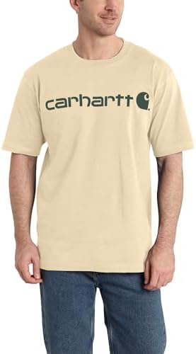 Carhartt Men's Loose Fit Heavyweight Short-Sleeve Logo Graphic T-Shirt