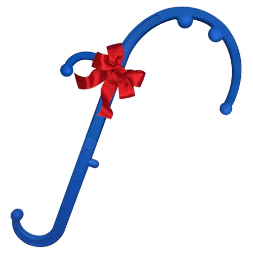 Cubetoou Manual Back Massager Handheld, Trigger Point Massager Tool, Blue Back Massager Stick for Pain Relief Deep Tissue, Self Manual Neck and Back Massager Stick