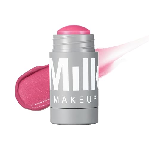 Milk Makeup Lip + Cheek, Rally (Mauve Pink Shimmer) - 0.21 fl oz - Cream Blush & Lip Color - Buildable & Blendable - 1,000+ Swipes Per Stick - Non-Comedogenic - Vegan, Cruelty Free