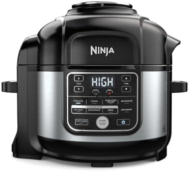 Ninja Foodi PRO 10-in-1 Pressure Cooker, 6.5-Quart, with Air Fry, TenderCrisp Technology, Slow Cook, Steam, Sous Vide, Ceramic-Coated Nonstick, Dishwasher Safe