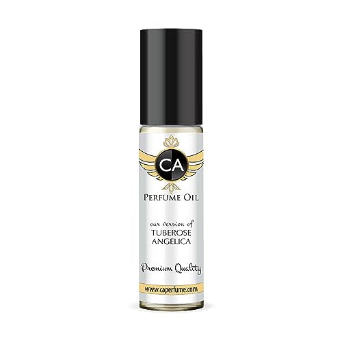 CA Perfume Impression of Jo M Tuberose Angelica For Women Replica Fragrance Body Oil Dupes Alcohol-Free Essential Aromatherapy Sample Travel Size Concentrated Long Lasting Roll-On 0.3 Fl Oz/10ml