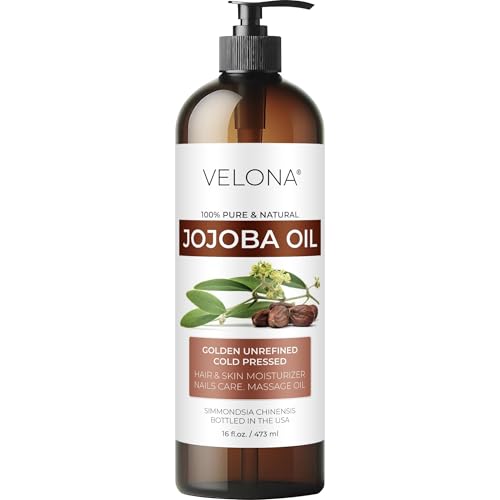 Jojoba Oil - 16 fl oz | 100% Pure and Natural | After Shower Body Oil | Golden, Unrefined, Cold Pressed, Hexane Free