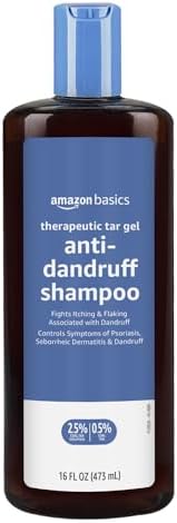Amazon Basics Therapeutic Plus Coal Tar Anti-Dandruff Shampoo 0.5% Coal Tar, 16 Fl Oz, Pack of 1
