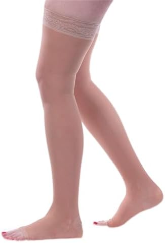 Allegro 15-20mmHg Essential 5 Sheer Support Hose - Comfortable, Thigh High, Open Toe, Compression Stockings for Women