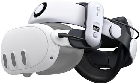 BOBOVR S3 Pro Battery Strap Accessories,Head air Conditioning and 10000mah hot-swappable Battery Pack,Compatible with Meta Quest 3/Quest 3s