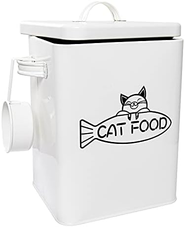 Dog and Cat Food Storage Container, Farmhouse Pet Food Containers with Lid and Dry Food Scoop, Durable Airtight Great Gift for Pet Owners
