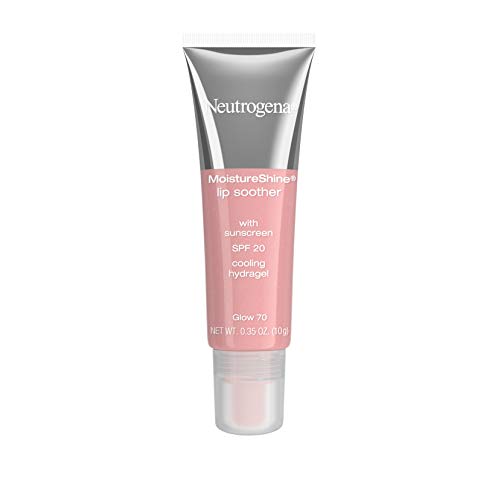 Neutrogena MoistureShine Lip Soother Gloss with SPF 20 Sun Protection, High Gloss Tinted Lip Moisturizer with Hydrating Glycerin and Soothing Cucumber for Dry Lips, Glow 70, .35 oz