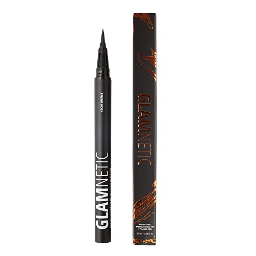 Glamnetic Magnetic Felt Tip Eyeliner - Cocoa Dreams | Soo Future! Brown Waterproof Liquid Liner Pen for Magnetic Eyelashes, Sweatproof, Paraben-Free