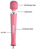 Finever Power Massager Big Tool Electric Foot Neck Back Hand Leg Arm Shoulder Massage Aches Sports Recovery for Women (Pink Color)