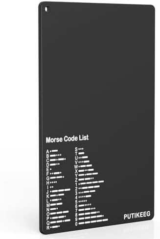 PUTIKEEG Morse Code Table Key morse code List Learning Shortwave Radio Black