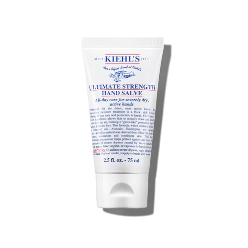 Kiehl's Ultimate Strength Hand Salve, Deeply Hydrating Hand Lotion, Thick and Rich Formula for Intense Moisture and Conditioning, Protects and Repairs Dry Skin, Paraben and Gluten Free