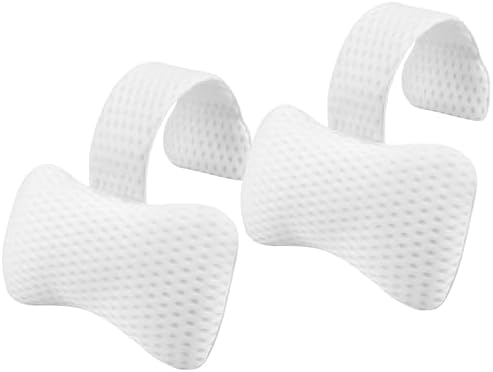 Hot Tub Pillow for Outdoor（2-Pack）, Universal Spa Headrest Pillow for Bathtub, Lounge Chair Pillow, Universal Head and Neck Support Bath Pillow with Adjustable Strap