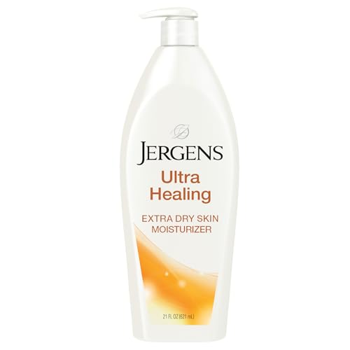 Jergens Ultra Healing Dry Skin Moisturizer, Body and Hand Lotion, for Absorption into Extra Dry Skin, 21 Ounce, with HYDRALUCENCE blend, Vitamins C, E, and B5