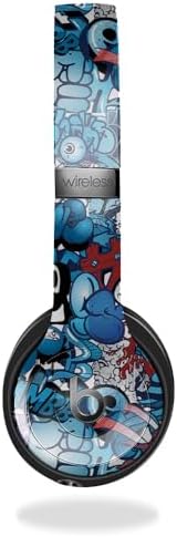 Skin Compatible with Beats Solo 4 - Blue Meanies - Premium 3M Vinyl Protective Wrap Decal Cover - Easy to Apply | Crafted in The USA by MightySkins