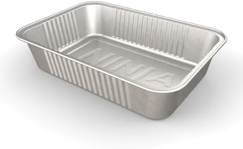 Ninja FlexFlame Upgrades Grease Tray Liners, Durable Aluminum, Disposable Drip Pans, Hassle-Free Cleanup, Set of 10, Compatible with PG300 Series, XSKGRSTRAYLNR