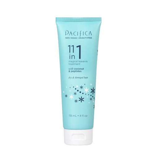 Pacifica Leave In Conditioner - 11 in 1 Magical Hair Treatment - Strengthen & Repair Damaged Hair - Deep Conditioning for Dry Hair Adds Shine & Anti-Frizz for Straight, Wavy & Curly Hair Care, Vegan