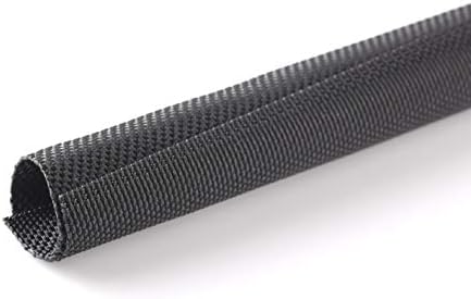 MGI SpeedWare Woven Mesh Split-Sleeve Wire Loom for High-Temperature Automotive Harness and Home Cable Management - 25 feet (1/4")