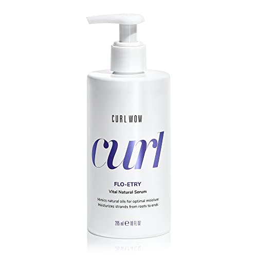 COLOR WOW Curl Wow Flo-etry Vital Natural Serum – Rich-oil blend moisturizes dry, dehydrated strands from root to tip for instantly plump, plush, juicy curls | No weight or greasy feel