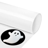 TransWonder White Puff-Vinyl-Heat-Transfer - 12x6' Puff Vinyl 3D Puff Heat Transfer Vinyl Puff HTV Vinyl for T-Shirts, Puff Iron on Vinyl for Cricut Gifts for Halloween Christmas