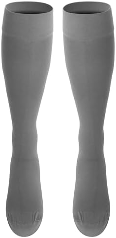 NuVein Medical Compression Stockings, 20-30 mmHg Support for Women & Men, Knee Length, Closed Toe, Gray, X-Large