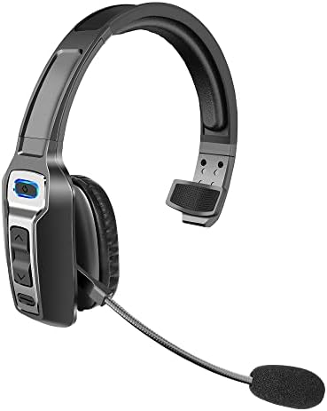 Trucker Bluetooth Headset, V5.2 Wireless Headset with Upgraded Microphone AI Noise Canceling, On Ear Bluetooth Headphone with Mute for Driver Office Call Center